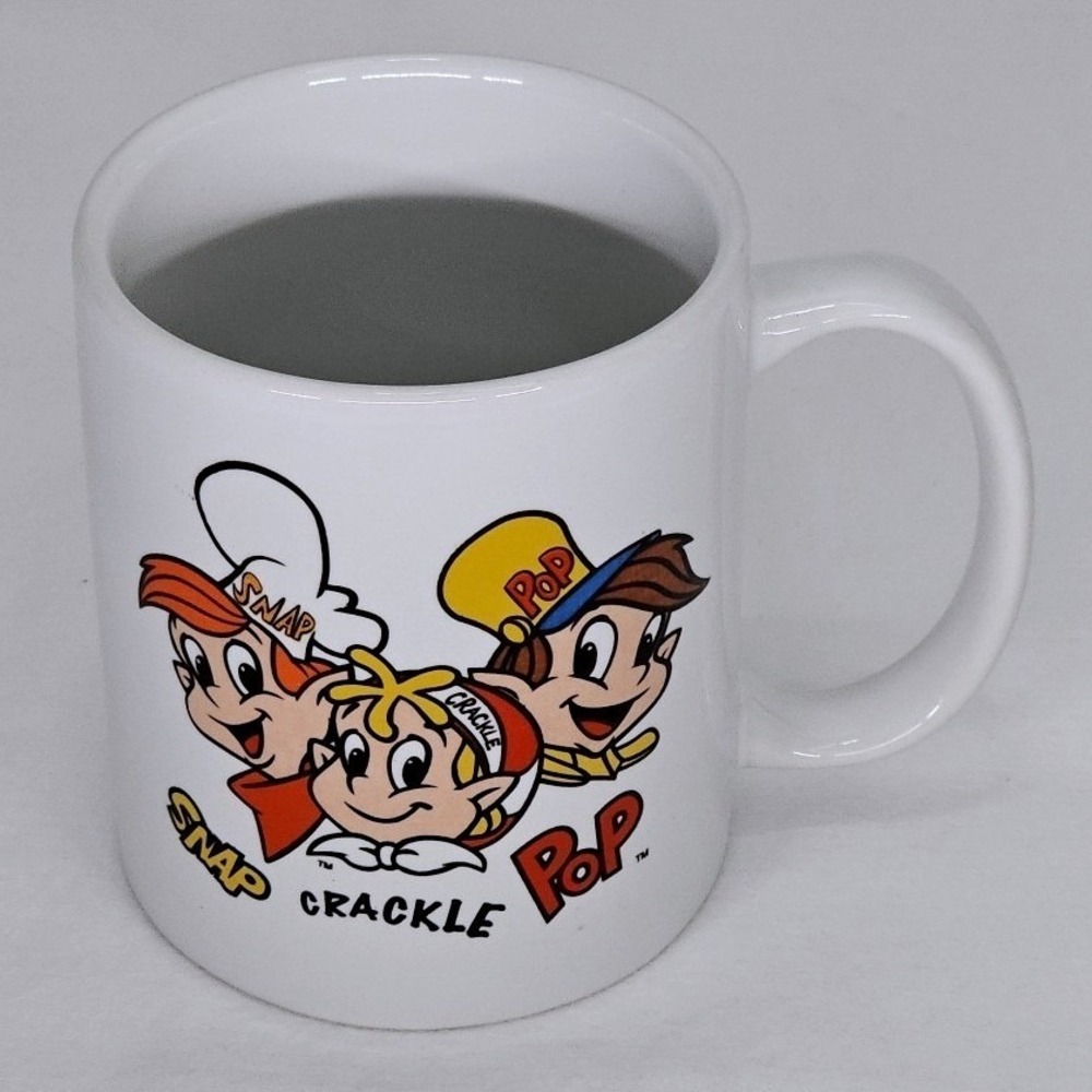 Kelloggs Rice Krispies Mug Snap Crackle Pop 2001 Vintage Cereal Cup Ceramic 4 In